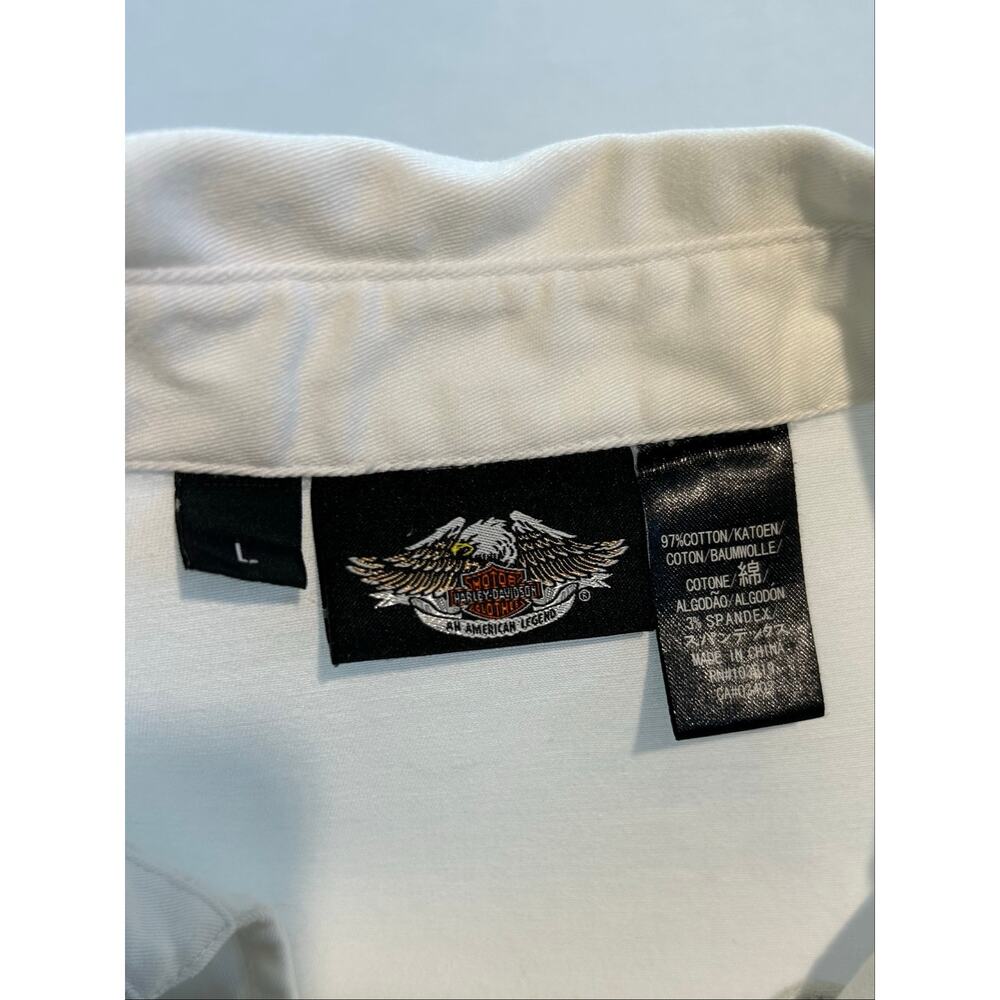 Harley Davidson Women's Zip Up Sleeveless Tank White Large - Picture 7 of 10